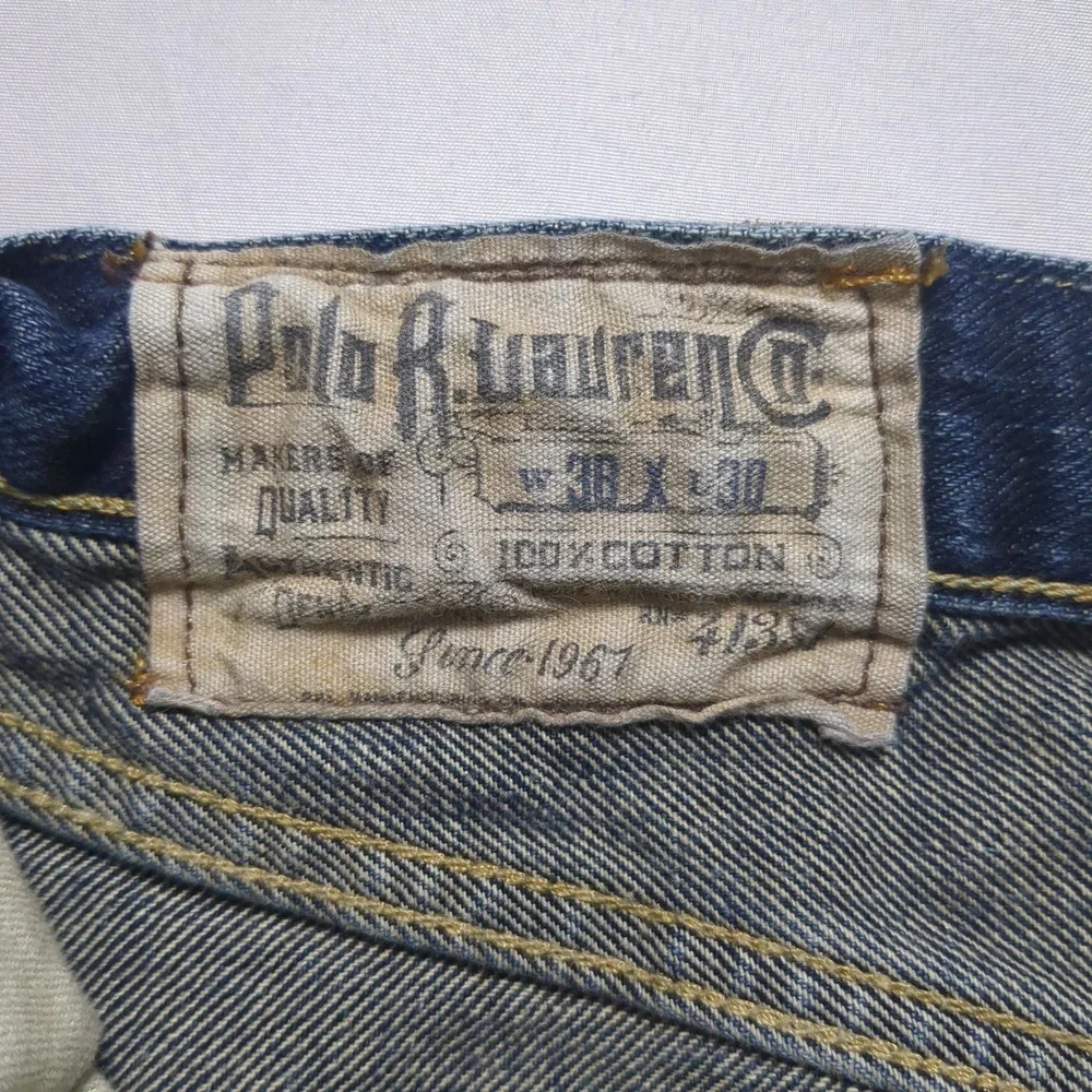 Polo Ralph Lauren Cortlandt 300 Jeans Mens‎ 38x30 Dark Wash Blue Straight Leg